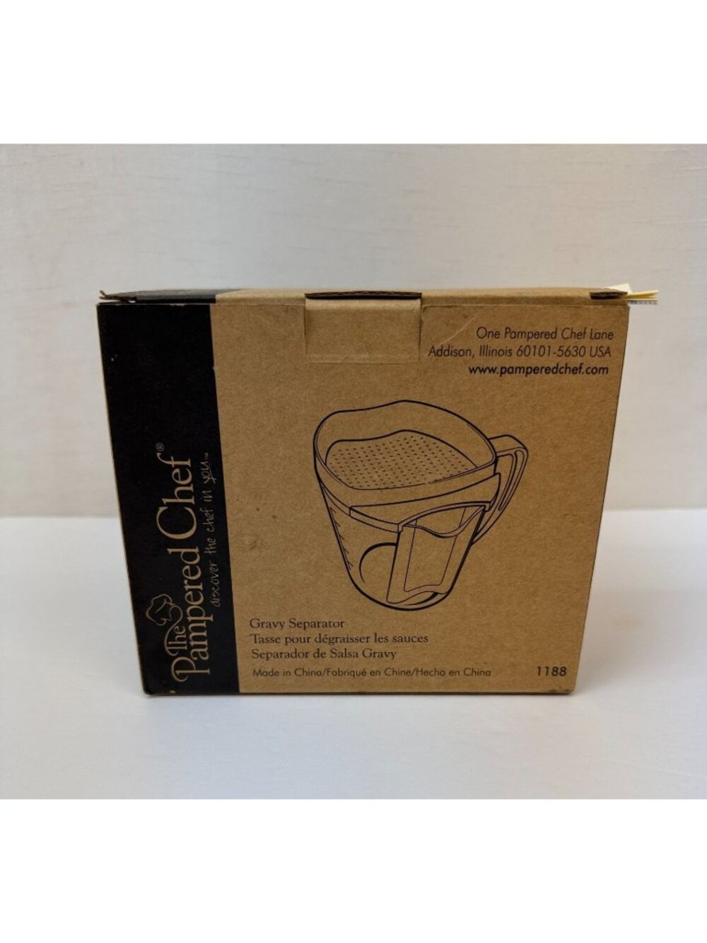 New pampered Chef 4 Cup Gravy Separator